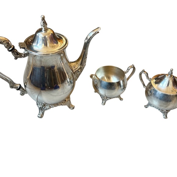 Silver plated tea set 4 pieces Vintage Oneida - Picture 4 of 16
